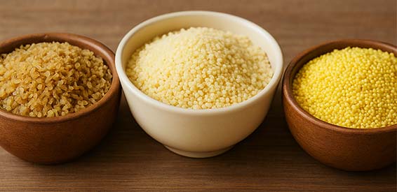 Bulgur, kuskus, jáhly
