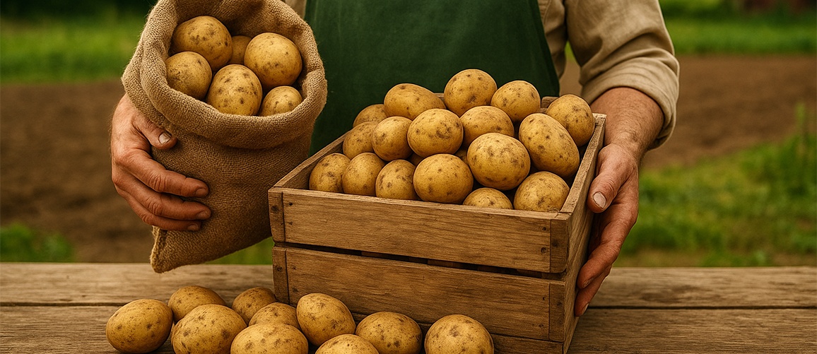 Lokální brambory od farmáře