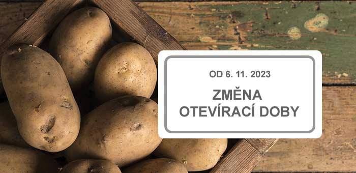 Změna otevírací doby od 6. 11. 2023